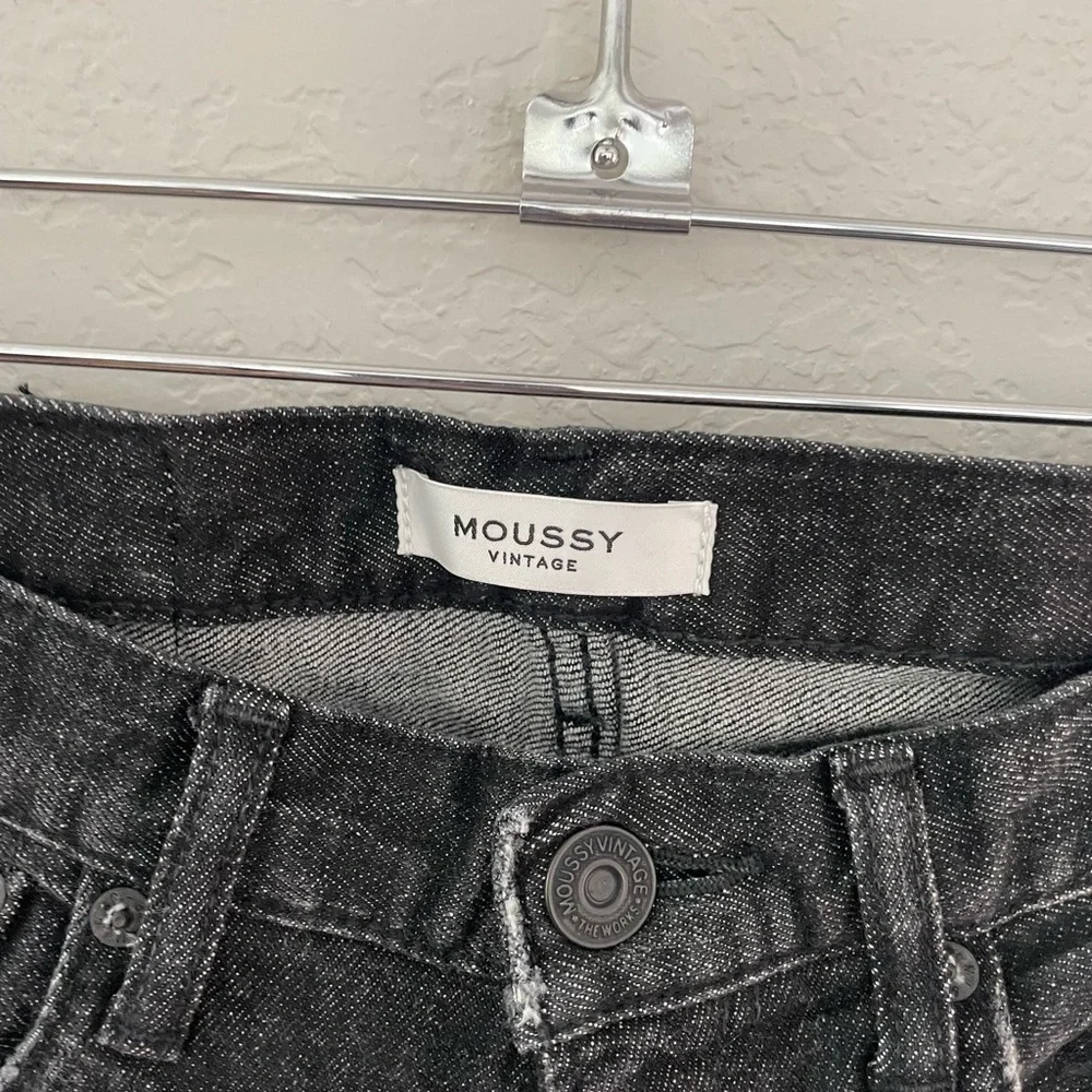 Moussy Vintage Checotah Distressed Skinny Jeans in Black Size 26 - Picture 7 of 13